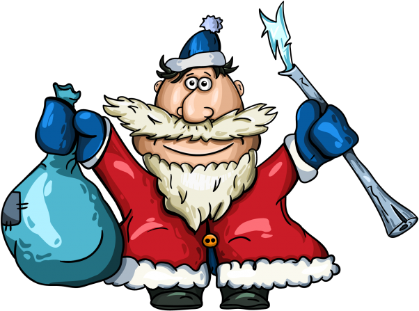Cartoon Santa Claus Animated - Santa Claus (650x514)