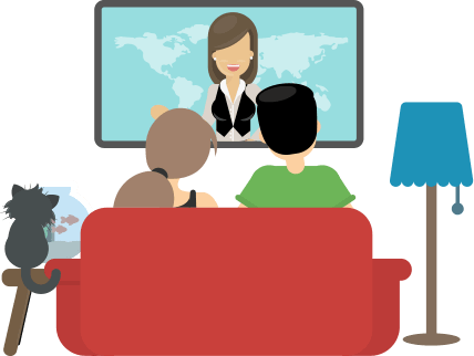 Image Free Stock Cable In My Area Find Deals From - Vector Watching Tv (428x322)