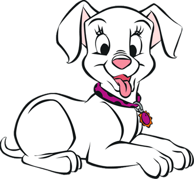 Dalmatian Puppy Clipart Image Information - 101 Dalmatians White Puppy (400x369)