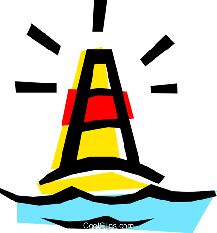 Channel Buoy Royalty Free Vector Clip Art Illustration - Illustration (448x480)