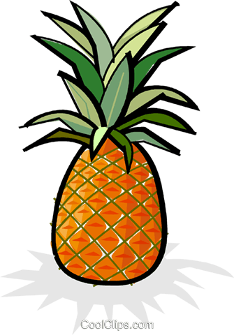 Pineapple Royalty Free Vector Clip Art Illustration - Pineapple Clipart (335x480)