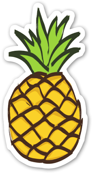 Stickerapp - Ananas Sticker (336x600)
