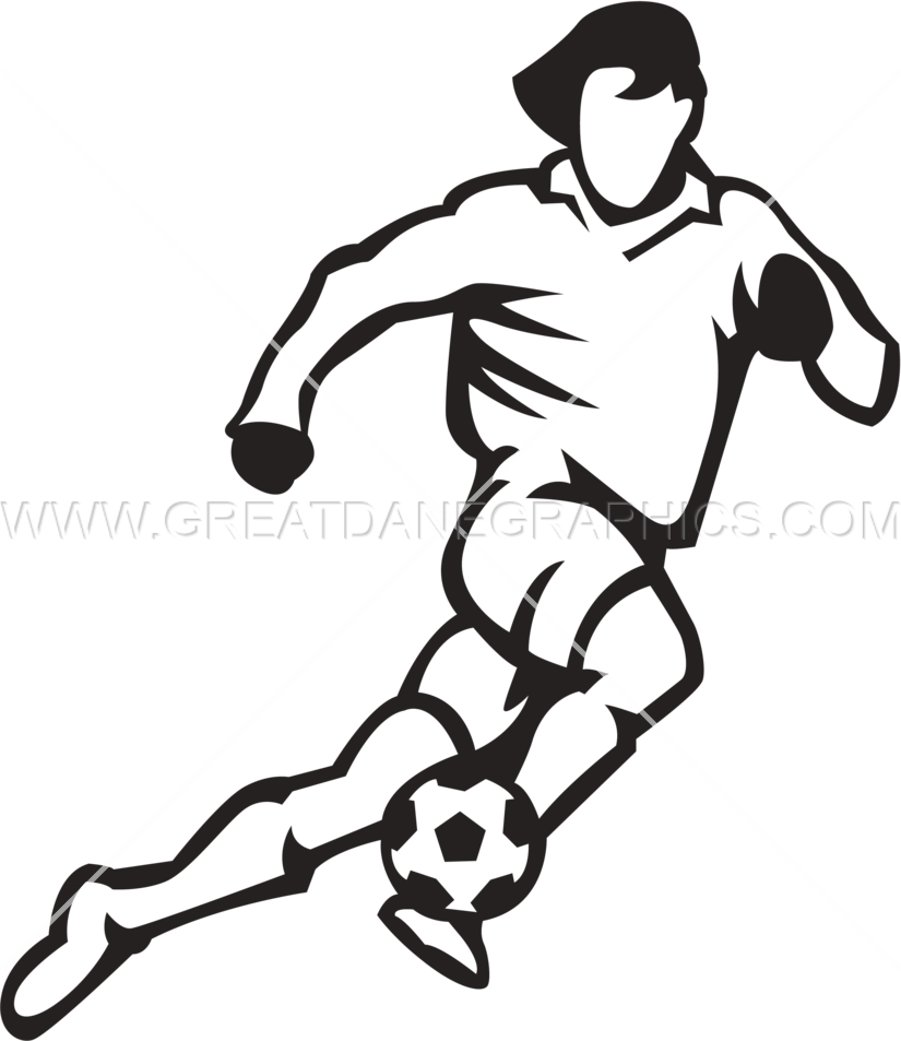 Download Soccer Player Drawing Transparent Clipart - Soccer Players Running Drawings (825x953)
