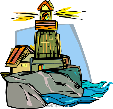 Lighthouse, Beacon Royalty Free Vector Clip Art Illustration - Lighthouse, Beacon Royalty Free Vector Clip Art Illustration (480x466)