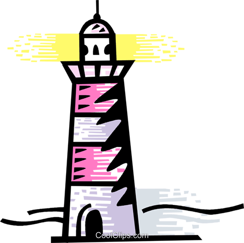 Lighthouses Royalty Free Vector Clip Art Illustration - Cartoon (480x479)