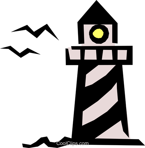 Lighthouse Royalty Free Vector Clip Art Illustration - Lighthouse Clip Art (470x480)