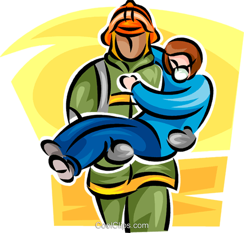 Firemen Royalty Free Vector Clip Art Illustration - Firefighting (480x458)