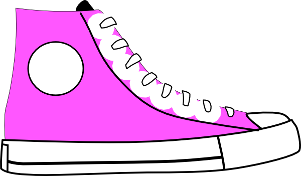 Red Converse Sneakers Clip Art (600x351)