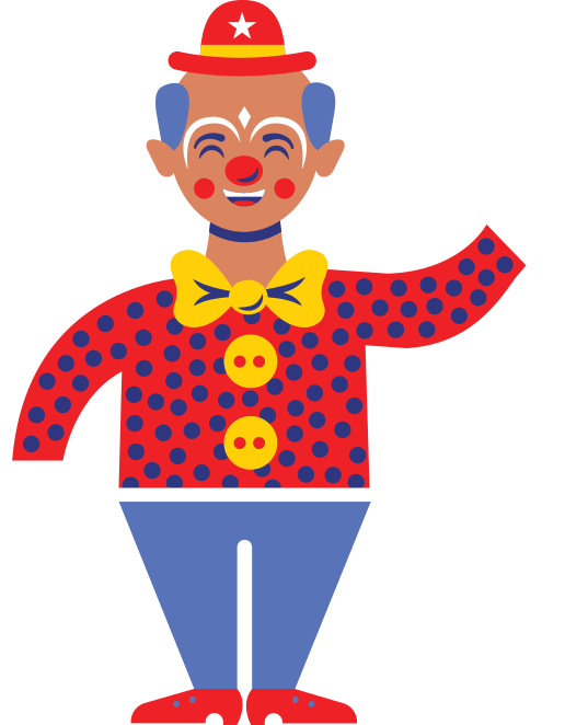 Volunteer Clowns Get A Crash Course In The Art Of Being - Cartoon (516x662)