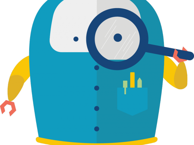 Library Clipart School Facility - Magnifying Glass (640x480)