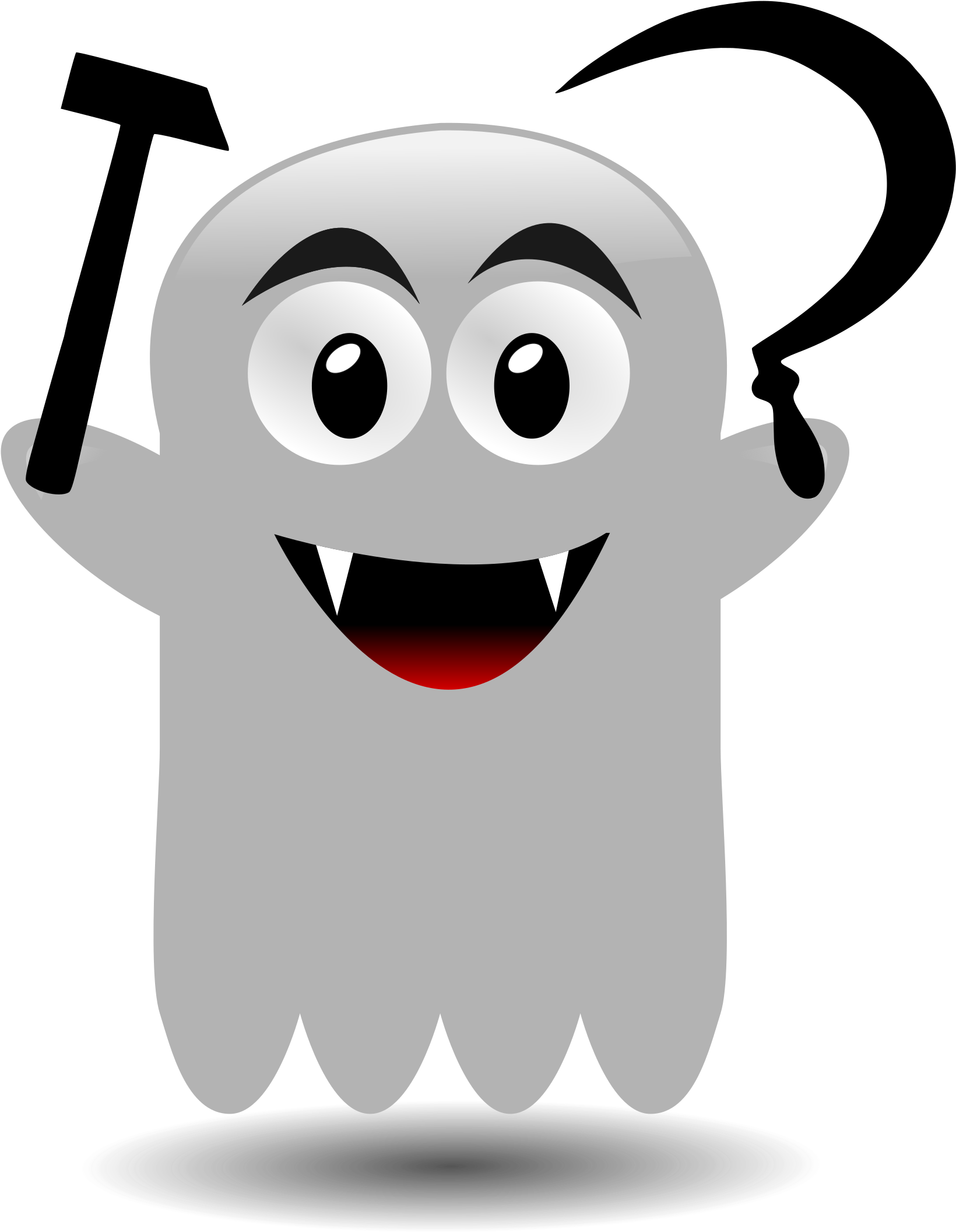 Ghost Character Cartoon Drawing Spirit - Ghost Clip Art (1640x2113)