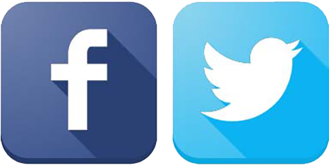 Kingsley Home And School Is On Facebook And Twitter - Sign Of Social Media (500x251)