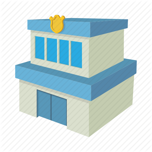 Police Building Cartoon Clipart Building Royalty-free - Police Department Cartoon (512x512)