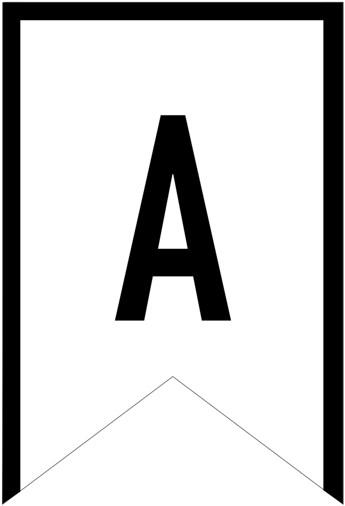 Banner Templates Free Printable Abc Letters - Printable Letter Banner Png (700x1024)