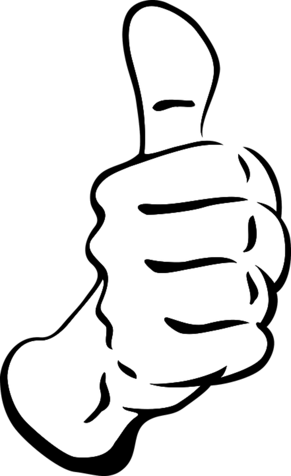 Best Clipart Jempol - Thumbs Up Outline Png (960x1567)