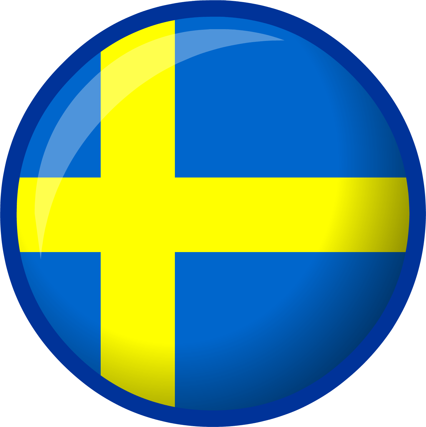 Gym Ball Clipart Club Penguin - Sweden Flag Logo (1447x1450)