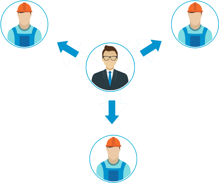 Share And Deploy Project To Your Field Crew - Illustration (900x795)