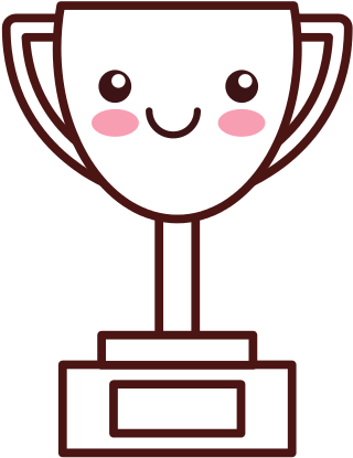 Trophy Cup Kawaii Character - Trophies Easy To Draw (550x550)