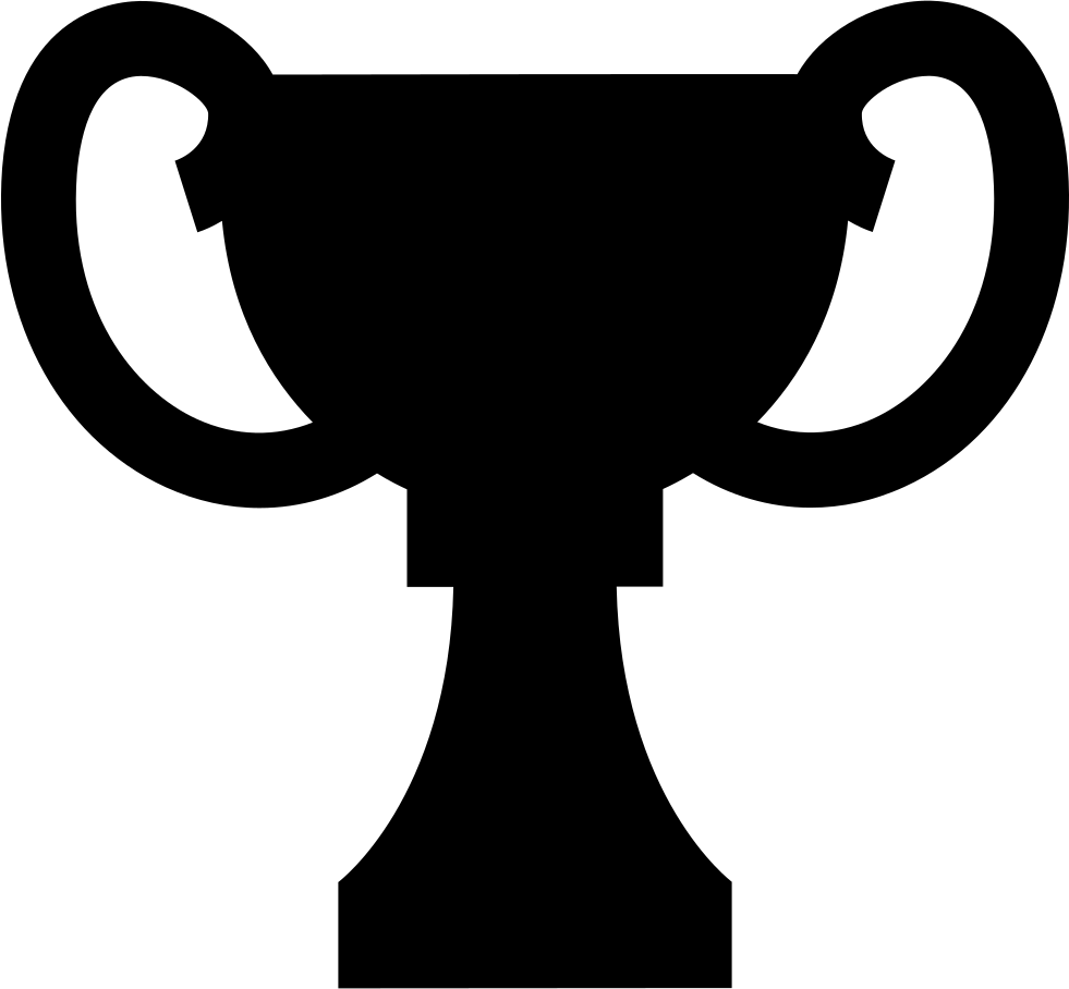 Award Black Shape Of Trophy Cup Comments - Award Black Png (981x908)