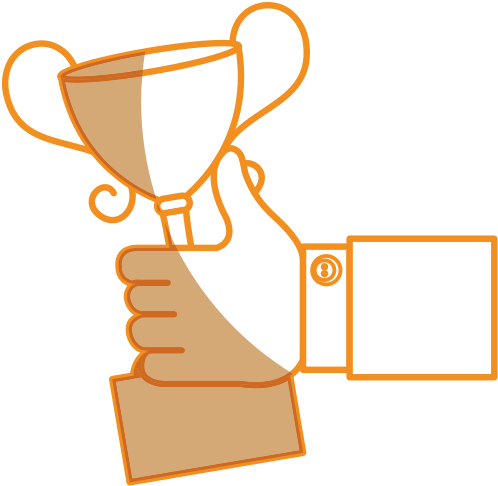 Hand Human With Trophy Cup - Hand Human With Trophy Cup (550x550)