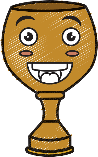 Trophy Cup Kawaii Character - Vector Graphics (550x550)