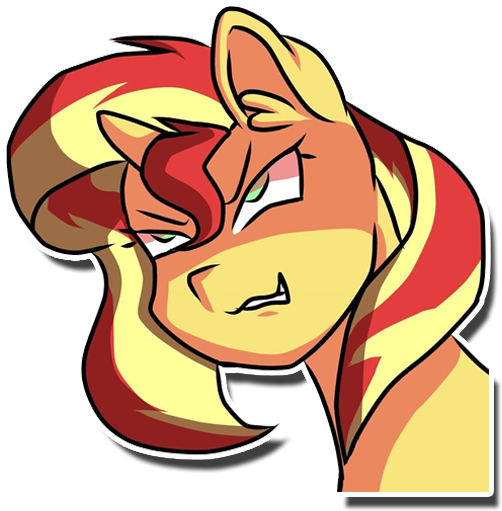 Kenishra, Bust, Ear Fluff, Gritted Teeth, Pony, Portrait, - Cartoon (512x512)