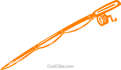 Fishing Pole Royalty Free Vector Clip Art Illustration - Cartoon (480x278)