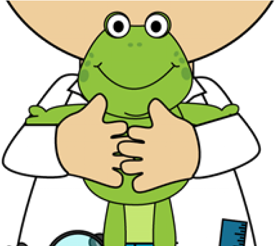 Science Clipart Frog - Cartoon Girl Scientist Png (640x480)