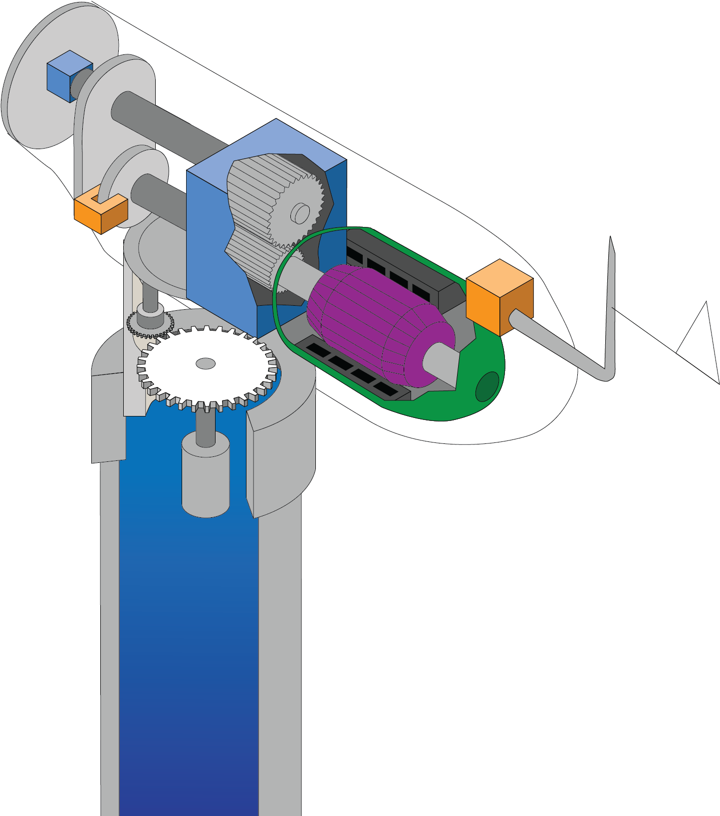 Energy Clipart Windpower - Do Wind Turbine Work Simple (1449x1636)
