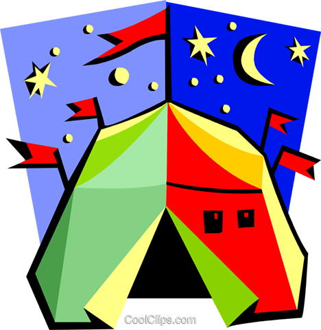 Circus Tent Royalty Free Vector Clip Art Illustration - Michigan (468x480)