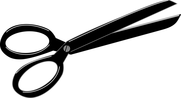 Hair-cutting Shears Cartoon Scissors Drawing - Barber Scissors Clip Art (627x340)