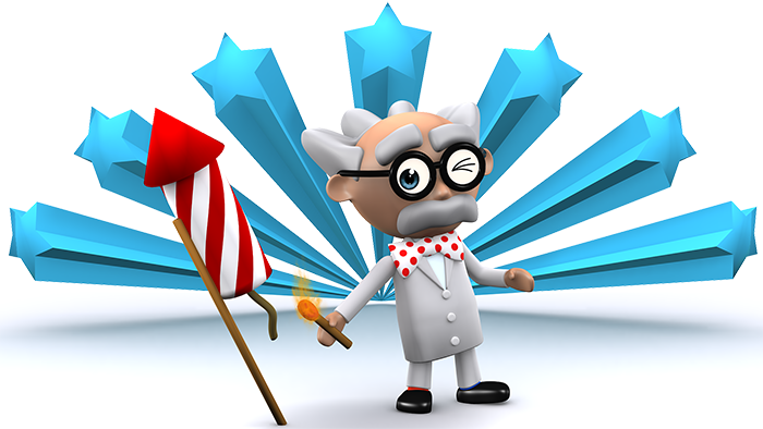Inspector Pumphead Is Ready To Light Some Fireworks - Cartoon (700x394)