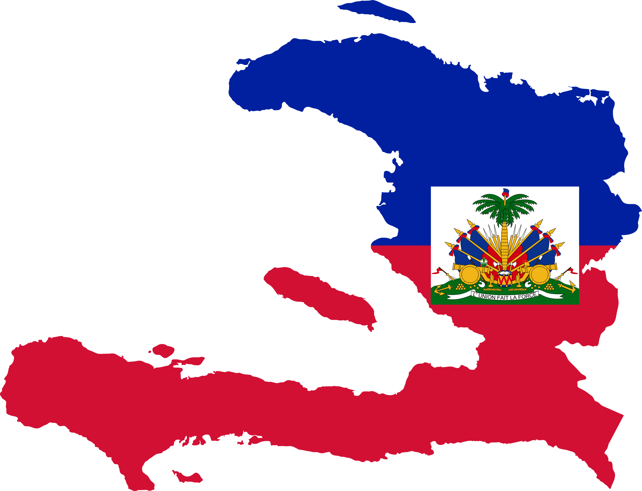 Happy Independence Day - Haiti Flag Map (2204x1686)