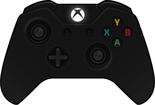 Vector Black And White Download Games Console Repair - Xbox Controller (545x368)