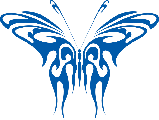 Clipart Butterfly - Abstract Butterfly Large Tote Bag, Natural, Large (670x506)