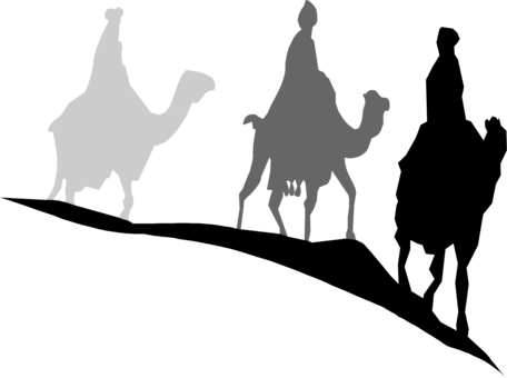 Christmas Day Biblical Magi Christmas Card Santa Claus - Wise Men Still Seek Him Clip Art (456x340)