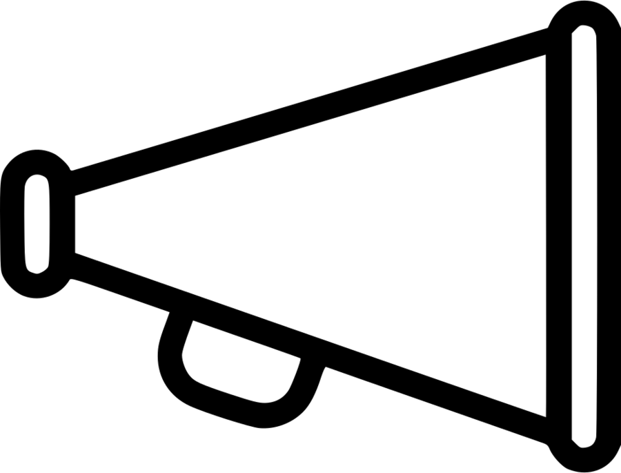 Cheer Megaphone Icon Clipart Computer Icons Megaphone - White Megaphone Clipart (900x685)