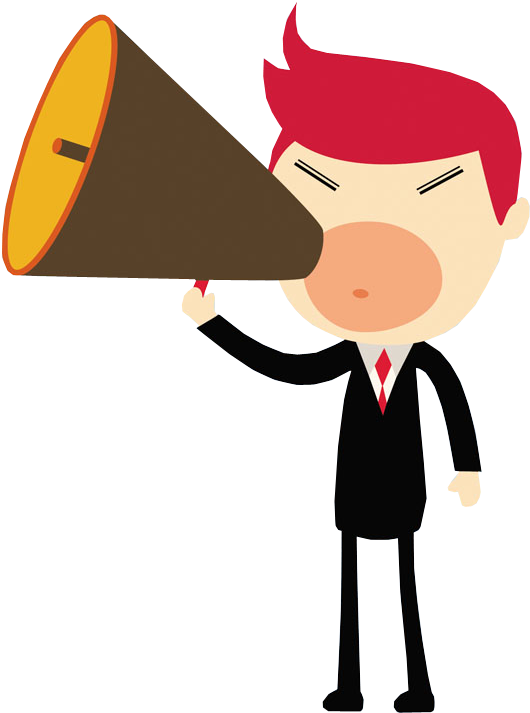 Clip Art Portfolio Categories Designshop Page Business - Man With Loudspeaker Png (600x730)