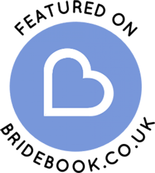Featured On Badge1 Ukbridelogolarge - Electric Blue (500x559)