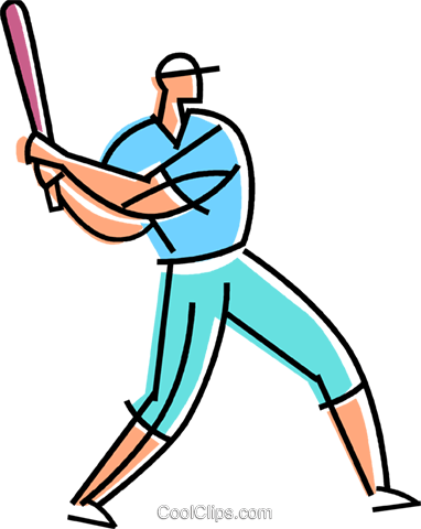 Batter Ready For The Pitch Royalty Free Vector Clip - Batter Ready For The Pitch Royalty Free Vector Clip (382x480)