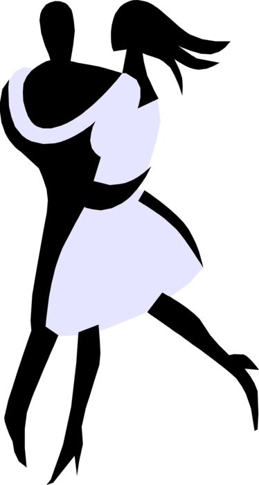 Vector Illustration Of Ballroom Dancer Dancing In Dance - Dance Vector (374x700)