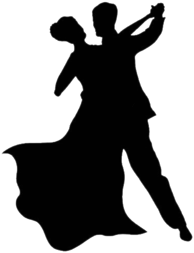 Wedding Invitation Shoppe - Silhouette Of Ballroom Dancers (397x512)