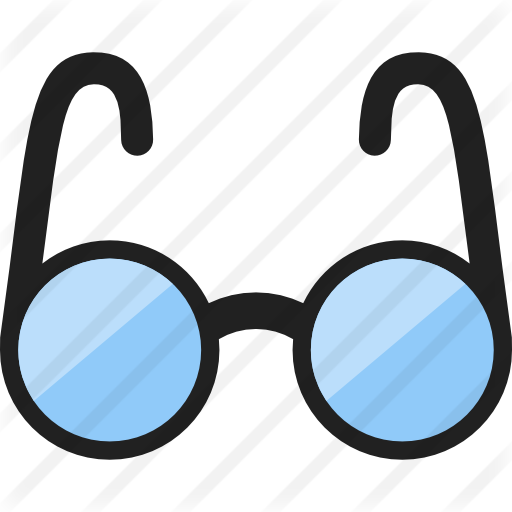Jpg Black And White Free Education Icons - Eyeglass Icon (512x512)