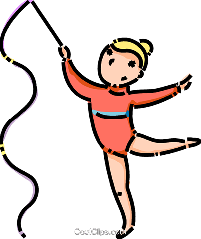Gymnast Royalty Free Vector Clip Art Illustration - Gymnast (404x480)