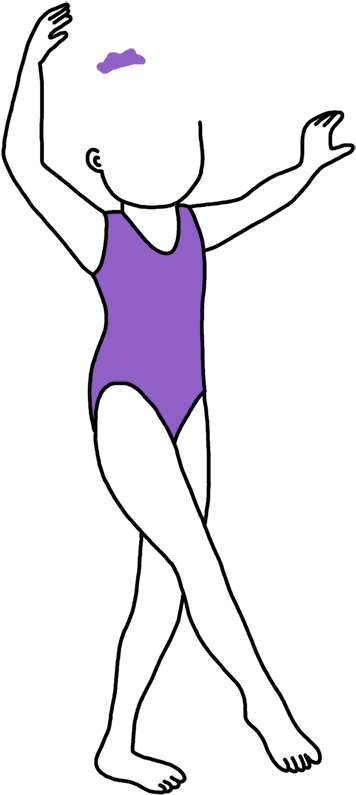 Gymnastics Fill In The Blank Birthday Party Invitations - Cartoon (1000x1000)