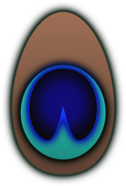 Cartoon Peacock Clip Art - Peacock Feather Eye Clipart (555x875)