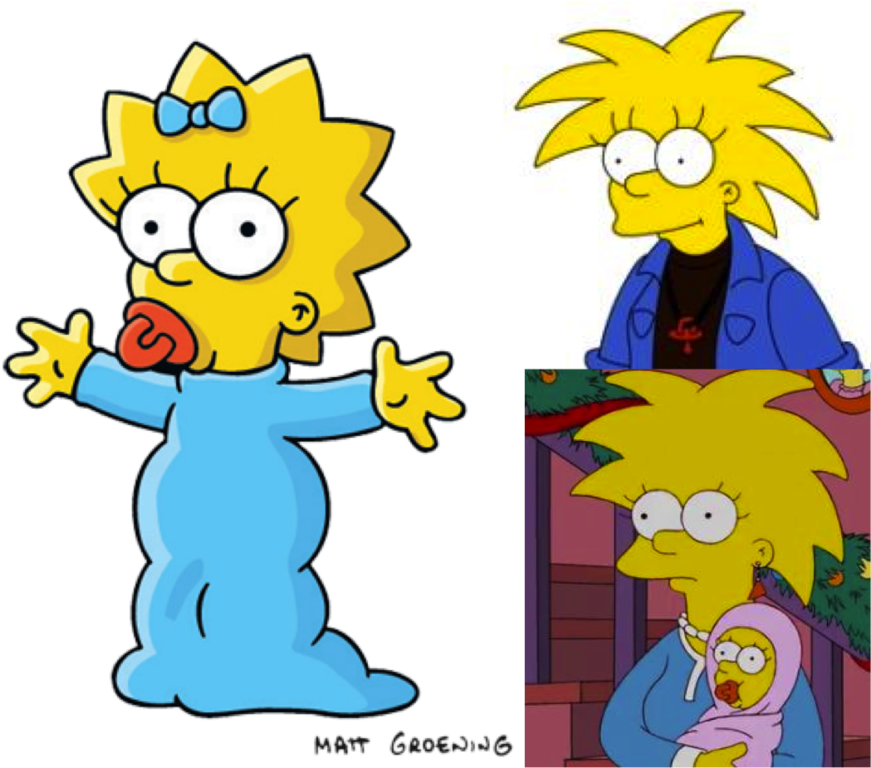 Download Maggie Simpson Clipart Maggie Simpson Homer - Maggie Simpson (900x767)