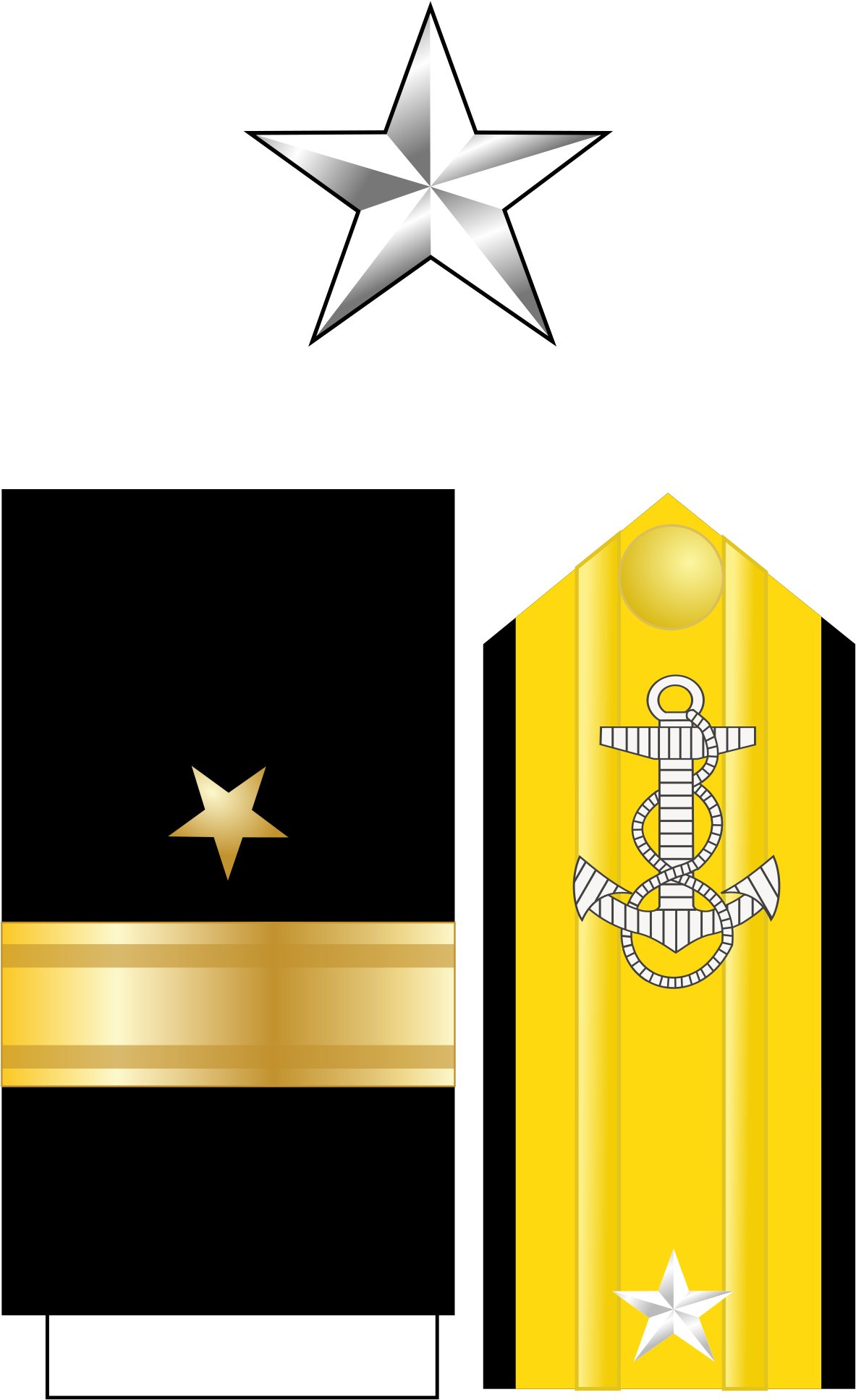 Rear Admiral Lower Half Insignia Clipart Rear Admiral - Rear Admiral Lower Half Rank (1200x2057)