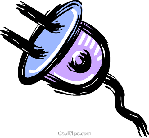 Plug Royalty Free Vector Clip Art Illustration - Plug Royalty Free Vector Clip Art Illustration (480x444)