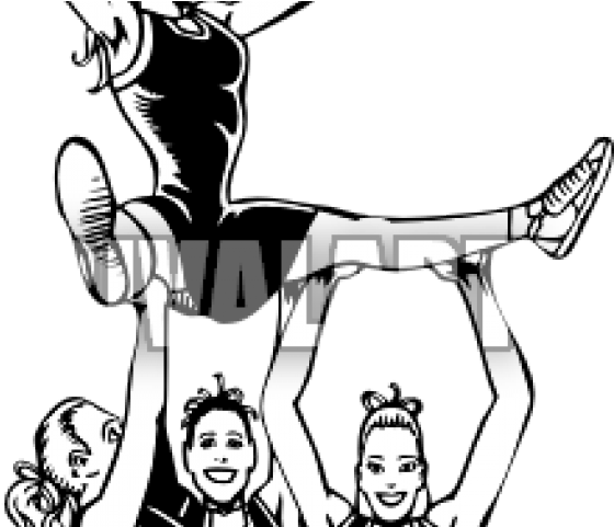 Stunt Clipart Cheerleading Flyer - Cheerleading (640x480)
